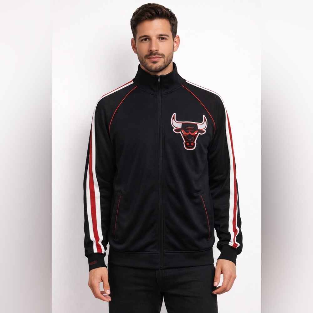 Vintage Mitchell & Ness NBA Chicago Bulls Basketball Lined Jacket Size Large